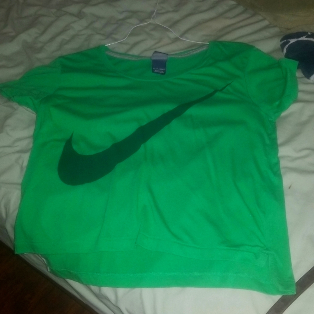 Green Nike shirt